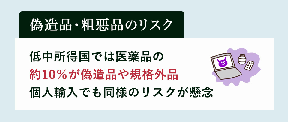 偽造品等のリスク