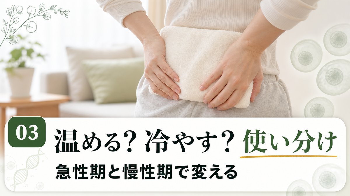 椎間板ヘルニアの痛みを温める？冷やす？急性期と慢性期の使い分け