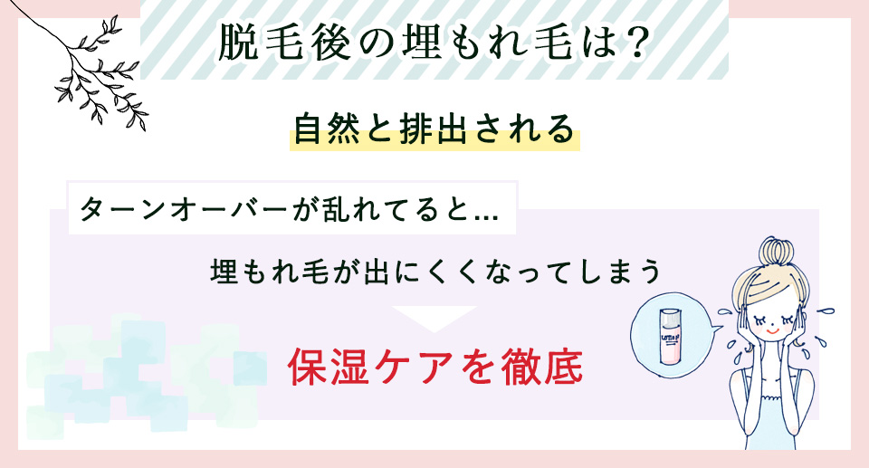脱毛後の埋もれ毛は自然と排出される