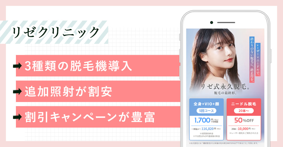 リゼクリニックの公式サイトの画像