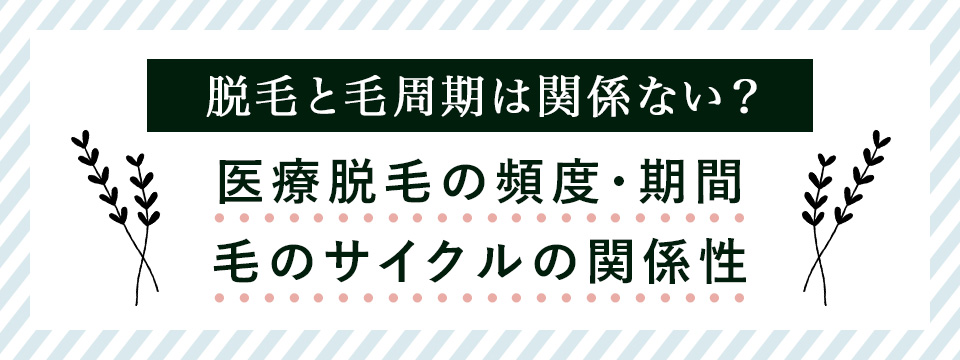 医療脱毛と毛周期について