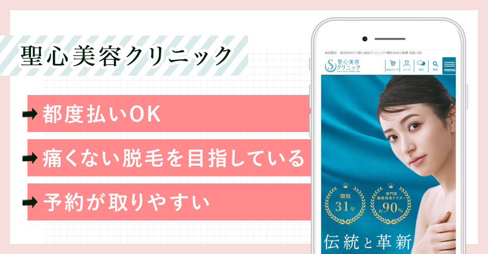 聖心美容クリニックのサイトを映した写真