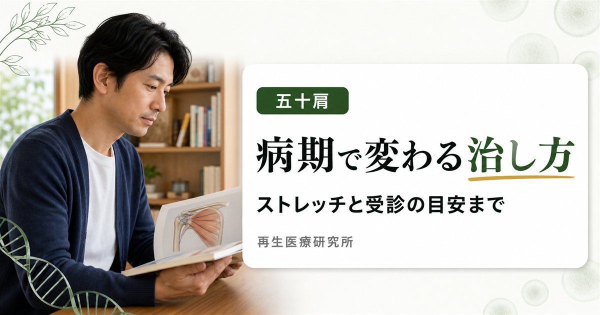 五十肩の治し方は？自分でできるストレッチのやり方から病院に相談する目安まで