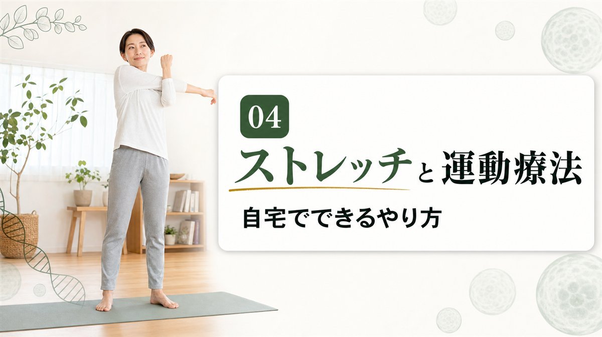 五十肩のストレッチと運動療法のやり方イメージ