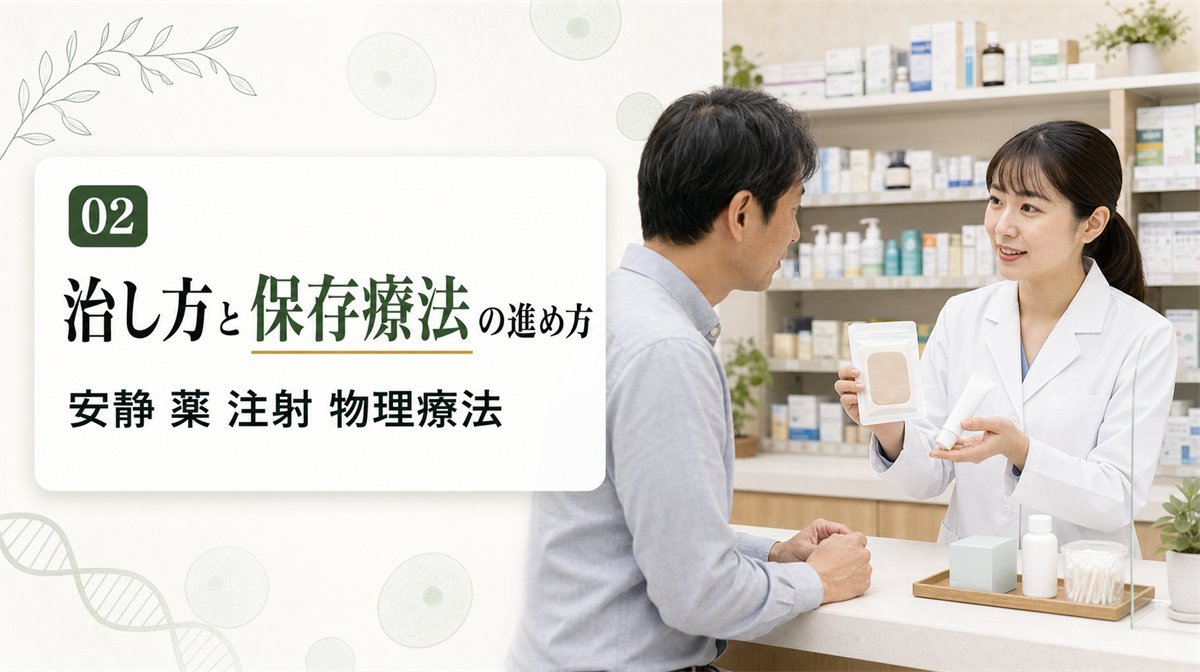 半月板損傷の保存療法を受ける様子