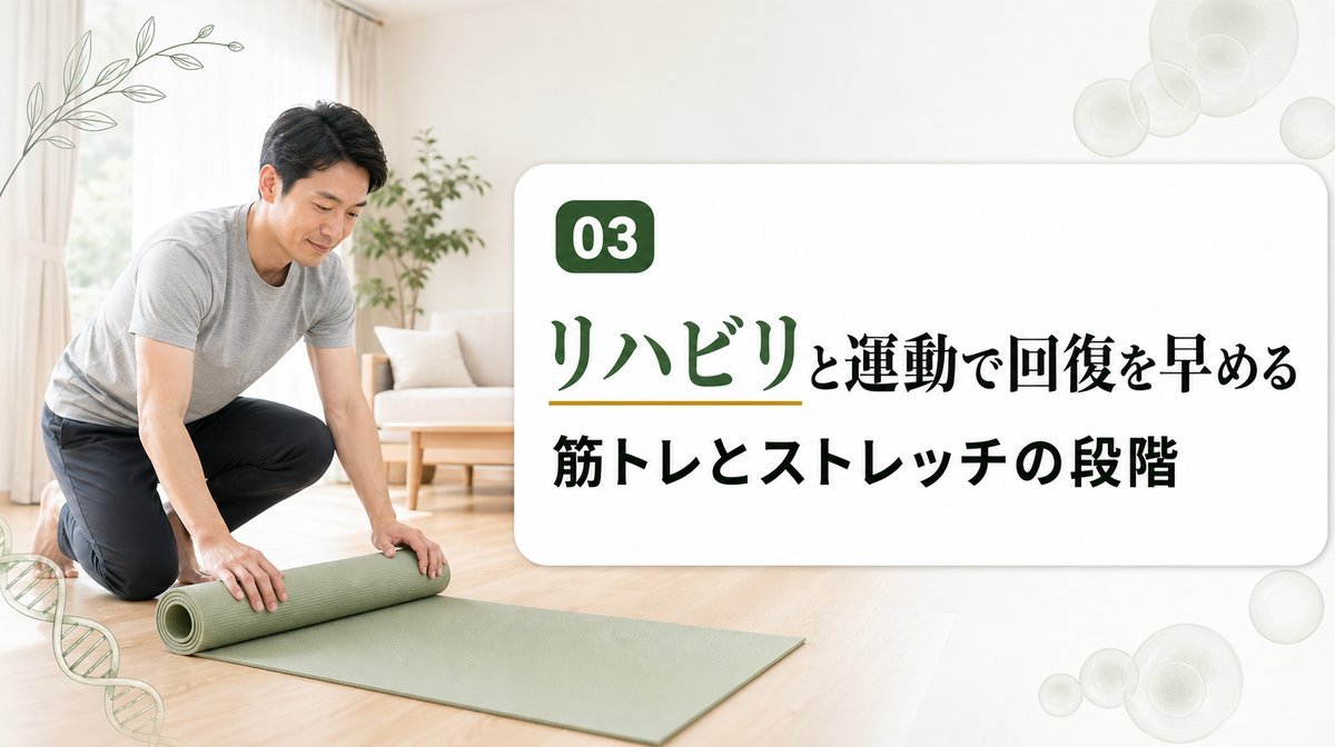 半月板損傷のリハビリで膝の運動をする様子
