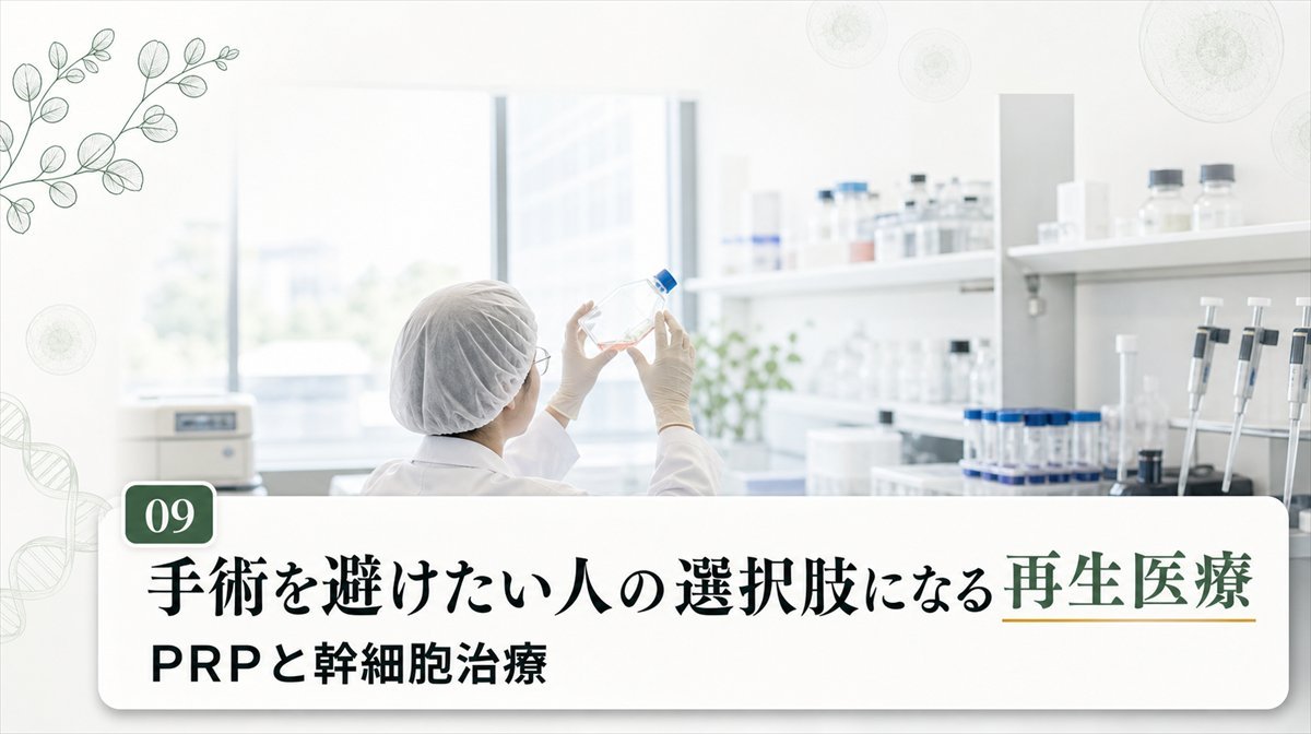 半月板損傷に対する再生医療について相談する様子