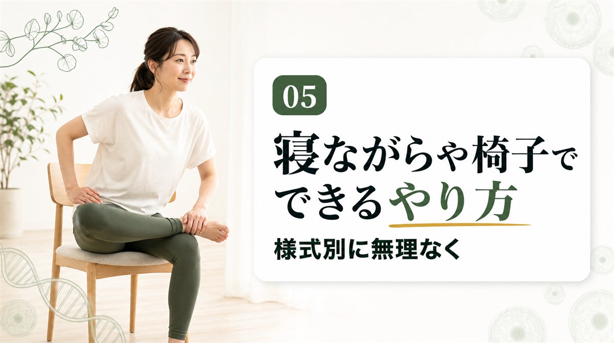椅子に座ってできる股関節ストレッチ