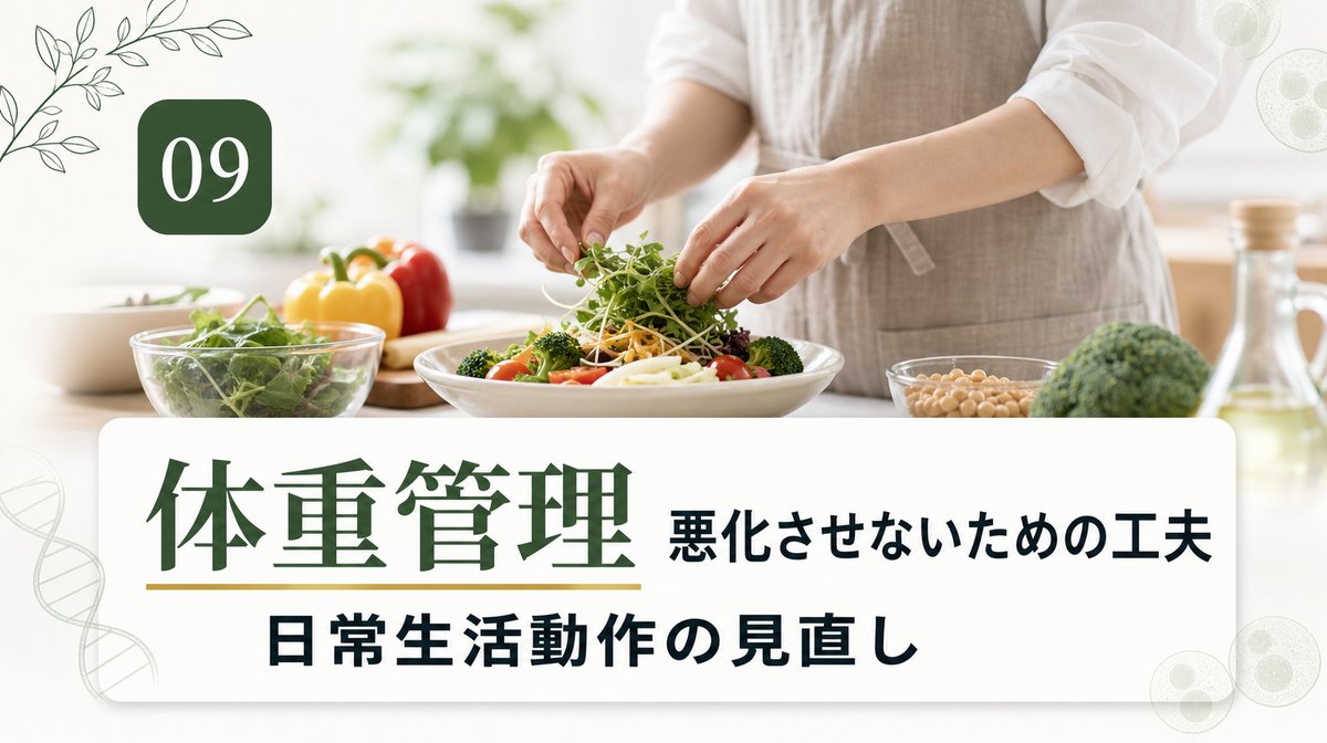 体重管理と日常生活で悪化させないための工夫