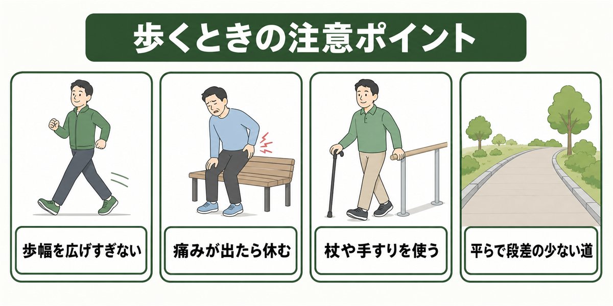 変形性股関節症で歩くときの注意ポイント