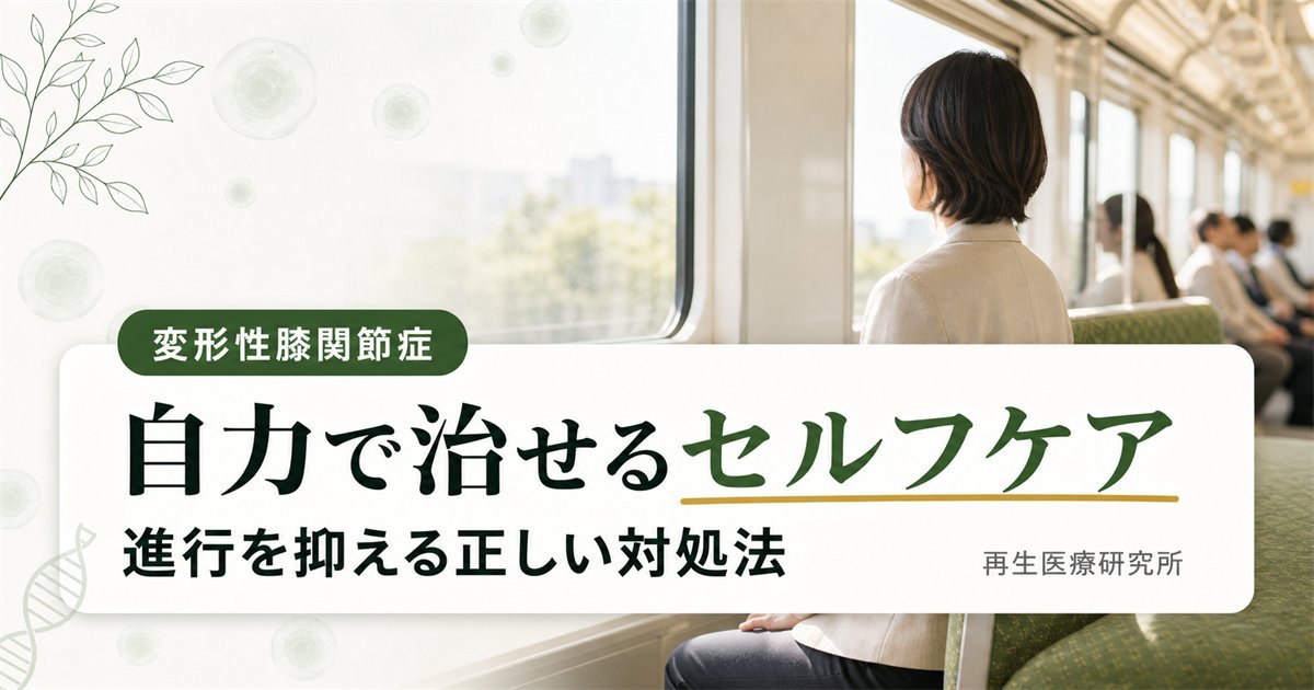 変形性膝関節症は自力で治せる？進行を抑えるセルフケアとしてはいけない習慣