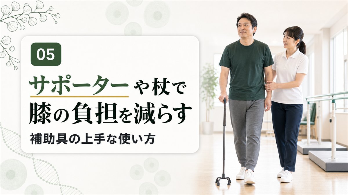 杖を使ったリハビリの歩行練習の様子