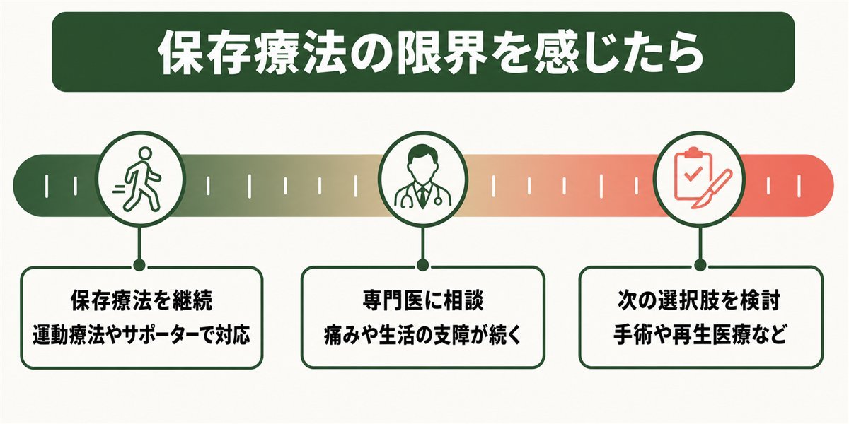 保存療法の限界を感じたときの相談の流れ