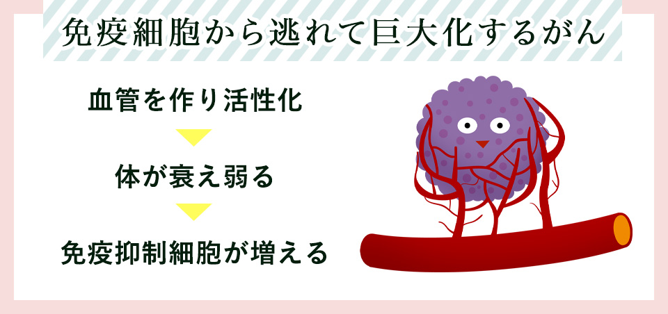 免疫細胞から逃れて巨大化するがん