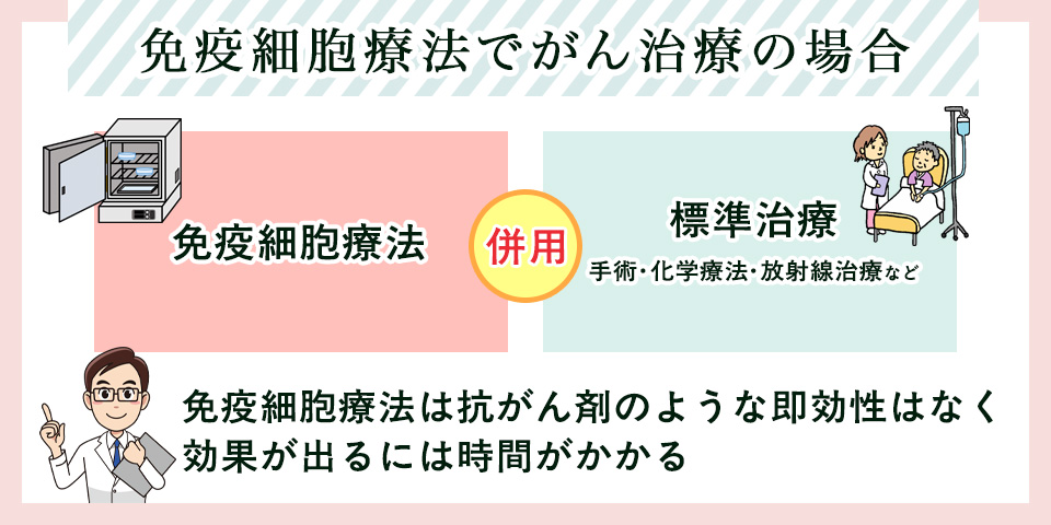 免疫細胞療法でがん治療を行う場合は標準治療と併用が一般的