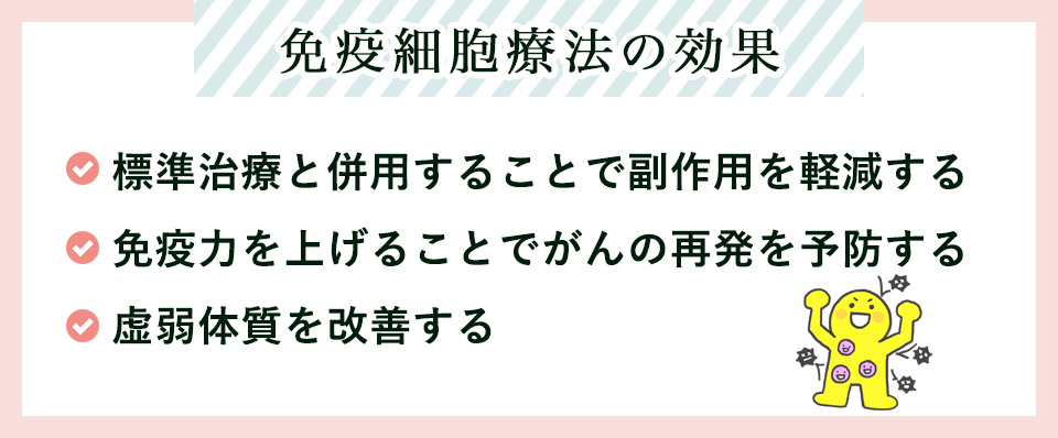 免疫細胞療法の効果一覧