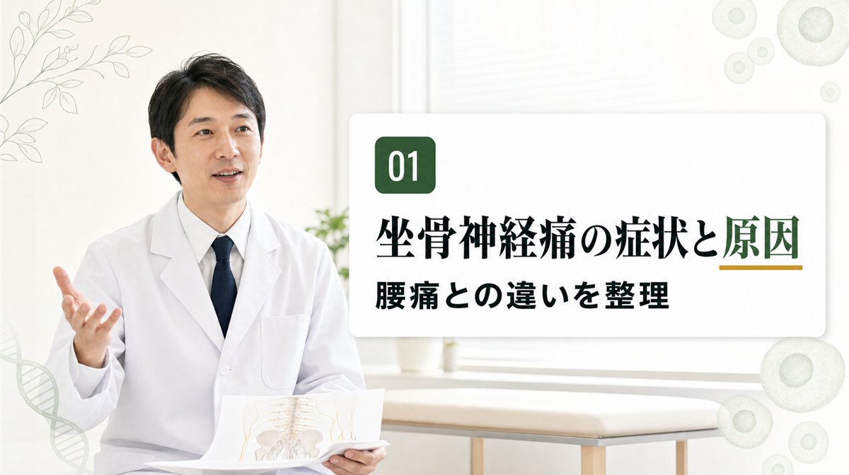 坐骨神経痛について医師が説明する様子