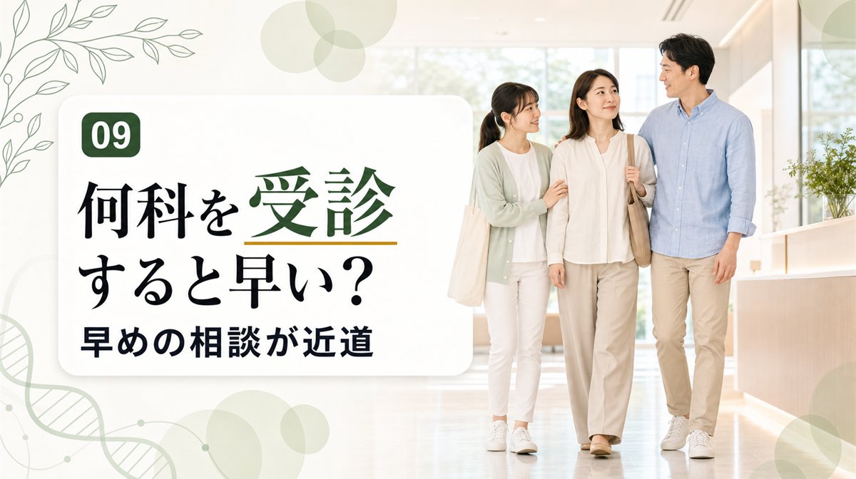 坐骨神経痛で受診する診療科を選ぶ様子