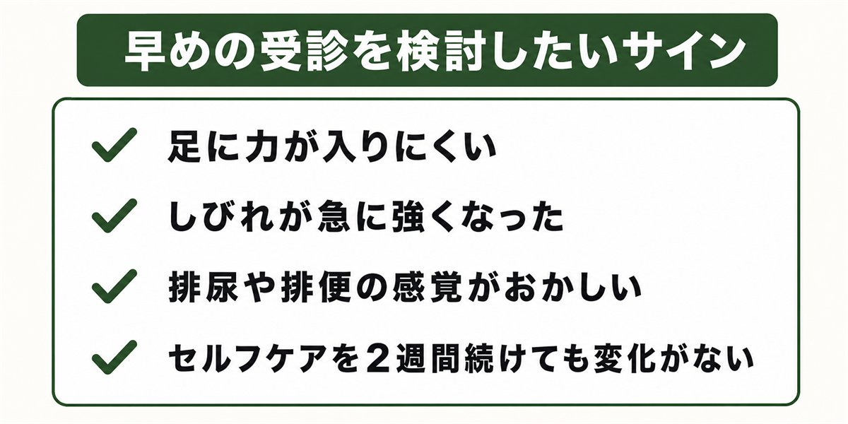 早めの受診を検討したいサインのチェックリスト