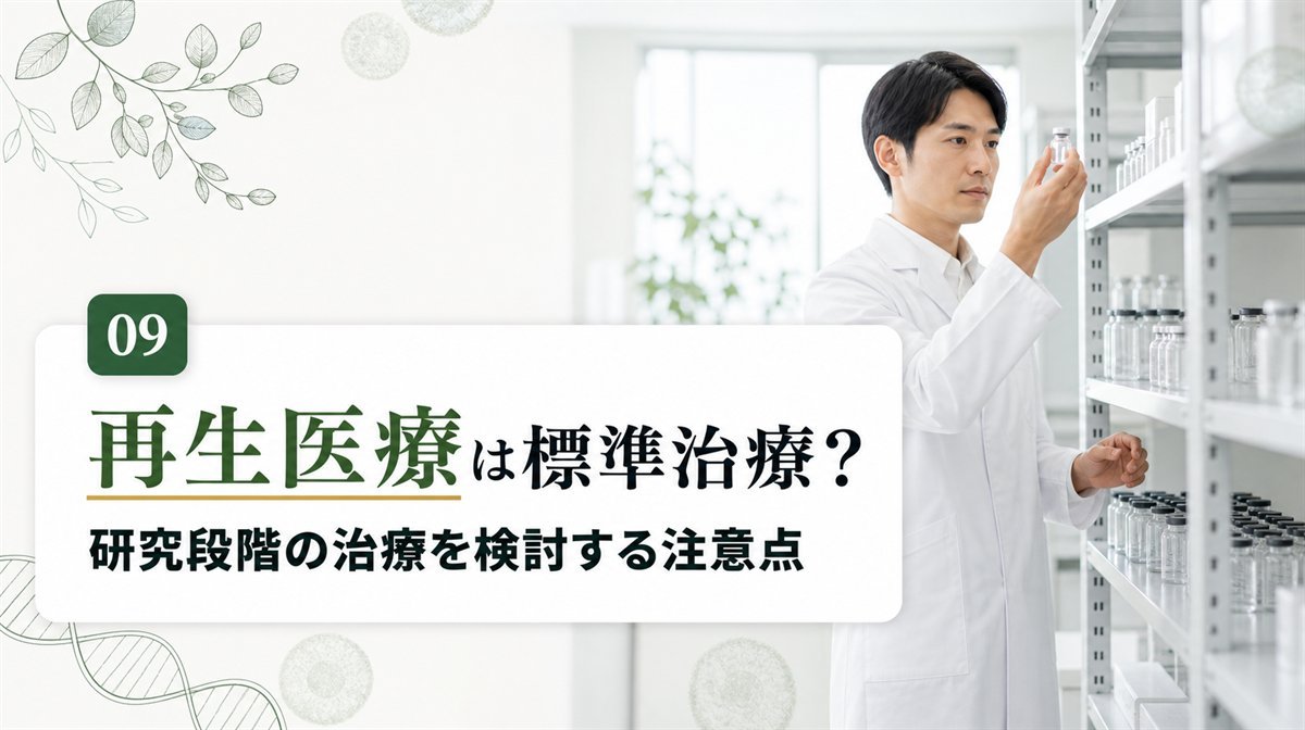 脊柱管狭窄症に対する再生医療は標準治療？研究段階の治療を検討する際の注意点
