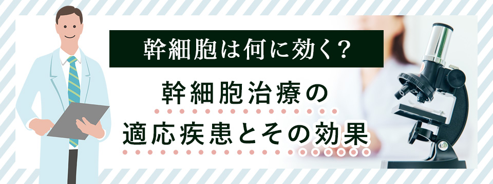 幹細胞治療は何に効く？適応疾患・効果